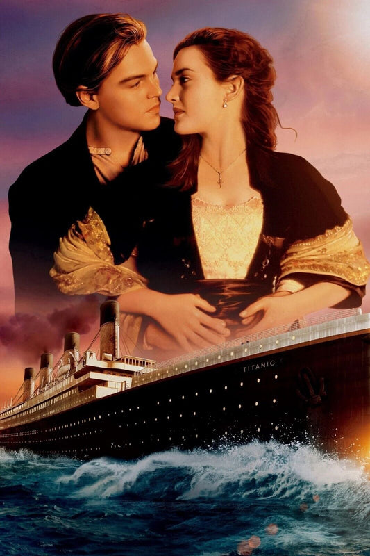 Titanic 1997 Movie Poster Iconic Romantic Drama Film Art Leonardo Dicaprio Kate Winslet Print