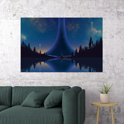 Halo Video Game Poster Sci-fi Shooter Wall Art