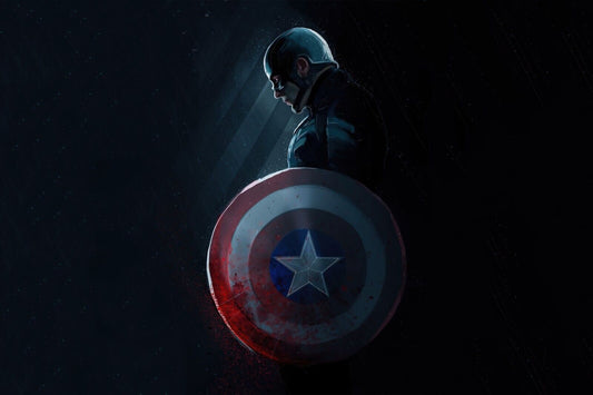 Captain America Movie Poster Marvel Superhero Wall Art Comic Book Film Print