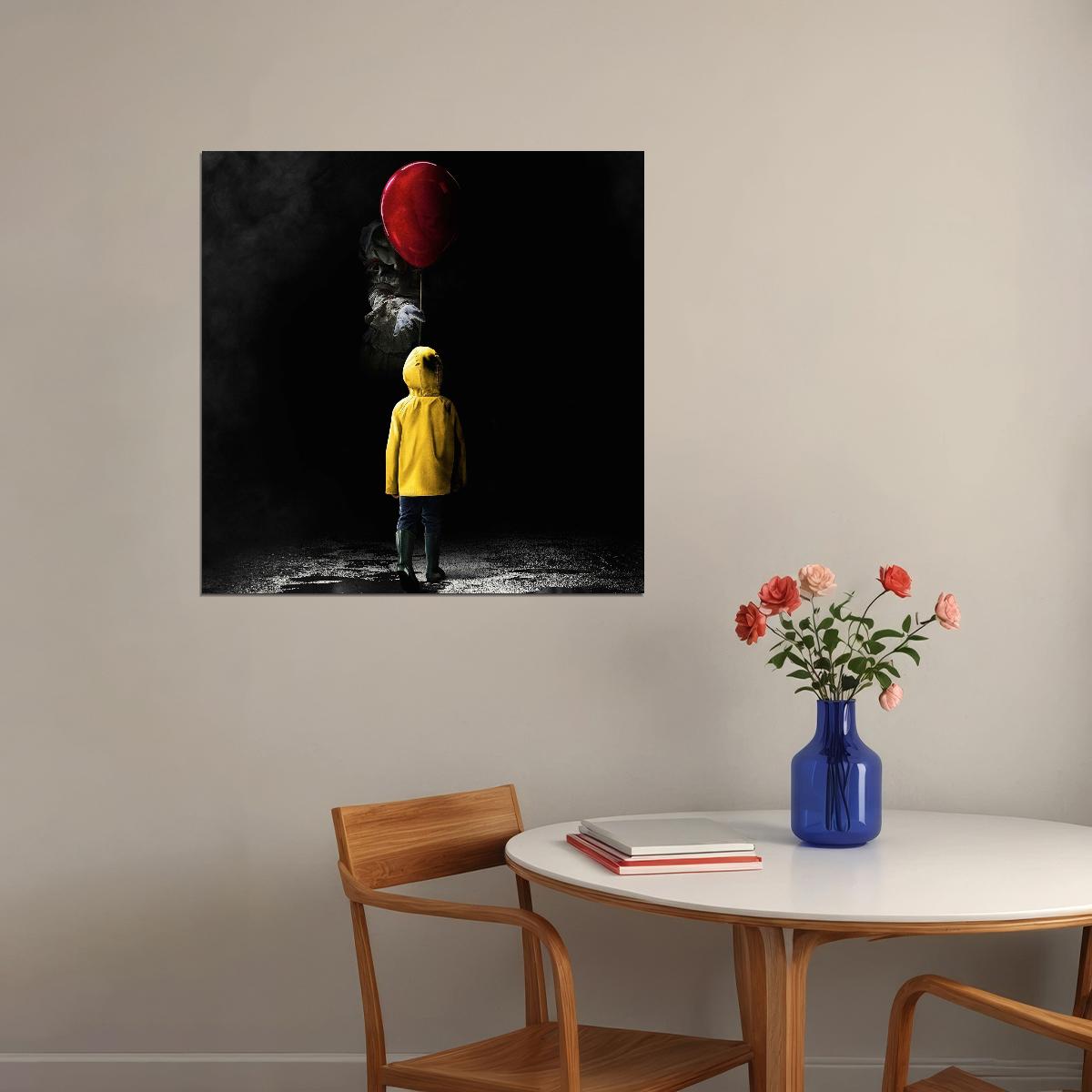 Pennywise It Movie Poster Horror Film Wall Art