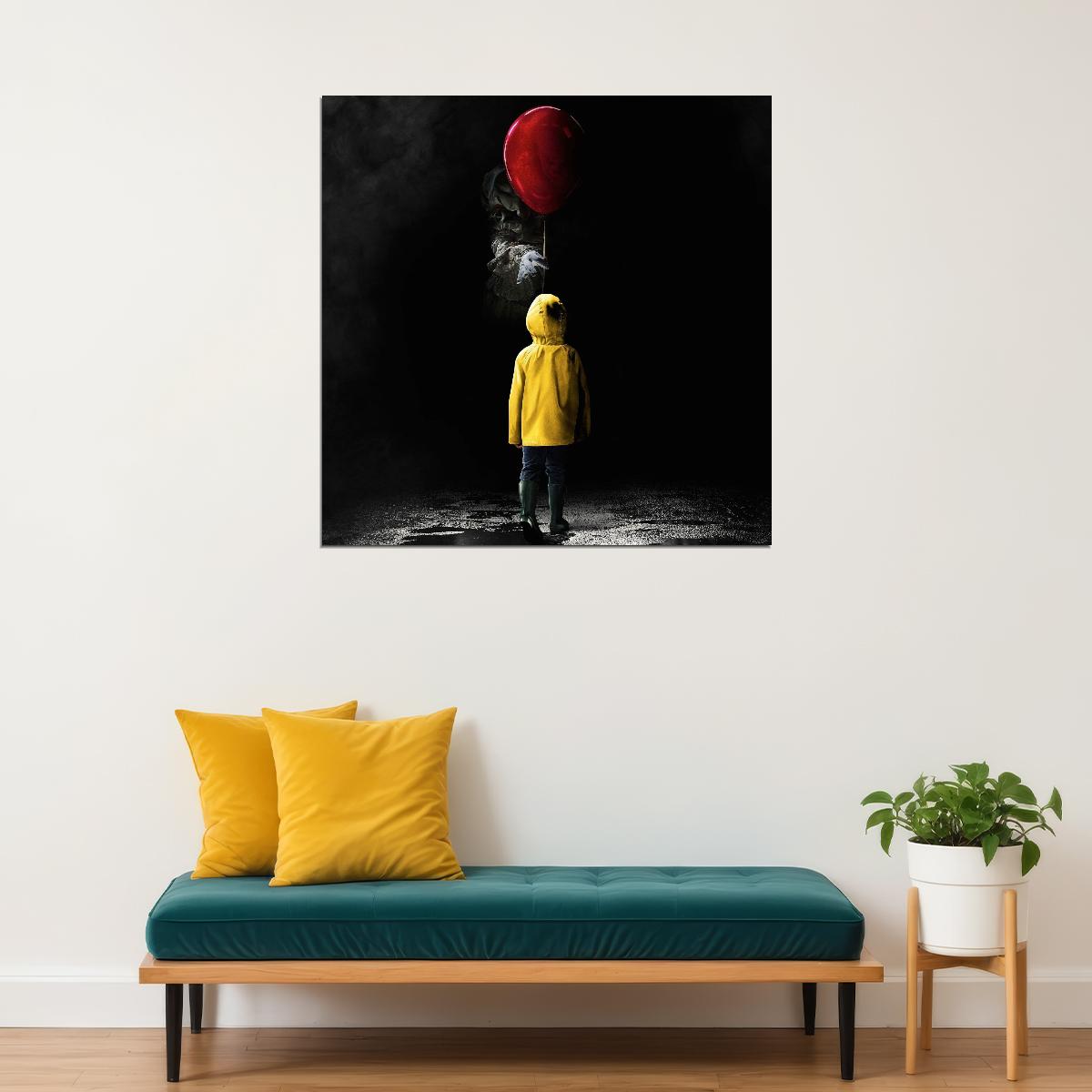 Pennywise It Movie Poster Horror Film Wall Art