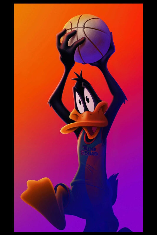 Daffy Duck Poster Looney Tunes Character Wall Art Classic Cartoon Kids Print