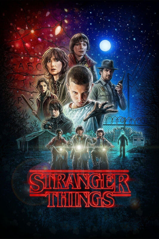 Stranger Things Tv Show Movie Poster Retro Sci-fi Print