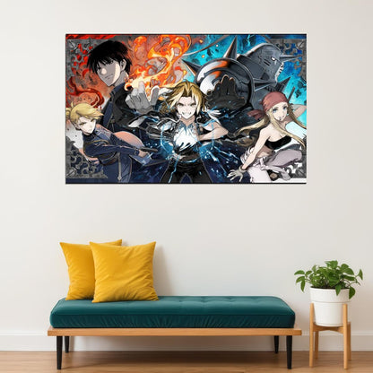 Fullmetal Alchemist Anime Poster Japanese Animation Wall Art Manga Series Print