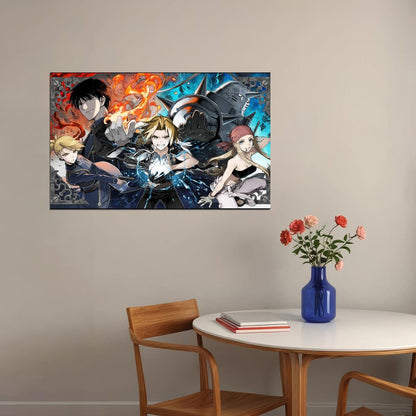 Fullmetal Alchemist Anime Poster Japanese Animation Wall Art Manga Series Print