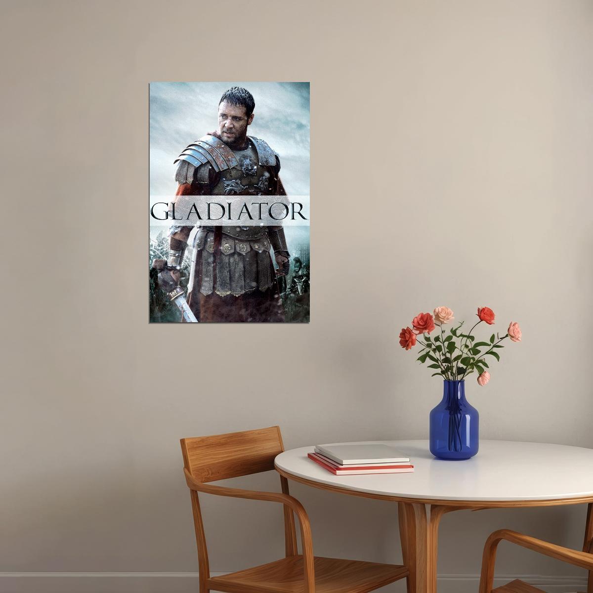 Gladiator Movie Poster Historical Drama Film Wall Art Epic Action Print