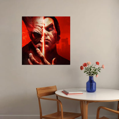 Tekken Heihachi & Jin Character Poster Fighting Video Game Wall Art