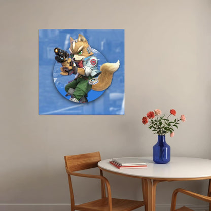 Super Smash Bros Fox Nintendo Video Game Poster Iconic Fighting Game Wall Art