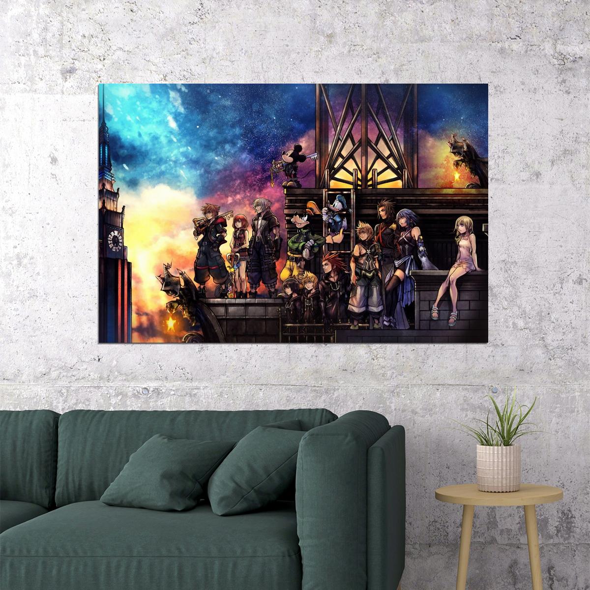 Kingdom Hearts Video Game Poster Nintendo Wall Art Gamer Print