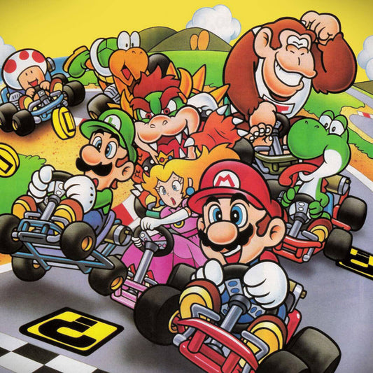 Mario Kart Video Game Poster Nintendo Gamer Wall Art