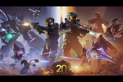 Halo Video Game Poster Sci-fi Shooter Wall Art