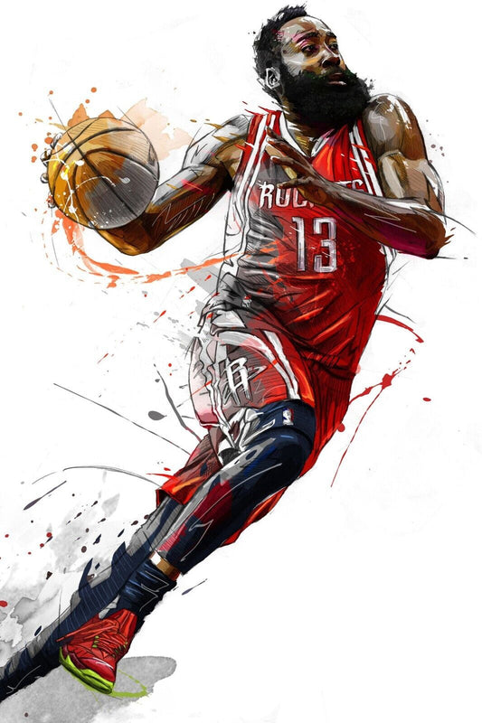 James Harden Nba Basketball Player Poster Motivational Sports Wall Art - xonomax