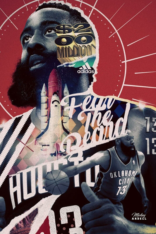 James Harden Nba Basketball Player Poster Motivational Sports Wall Art - xonomax