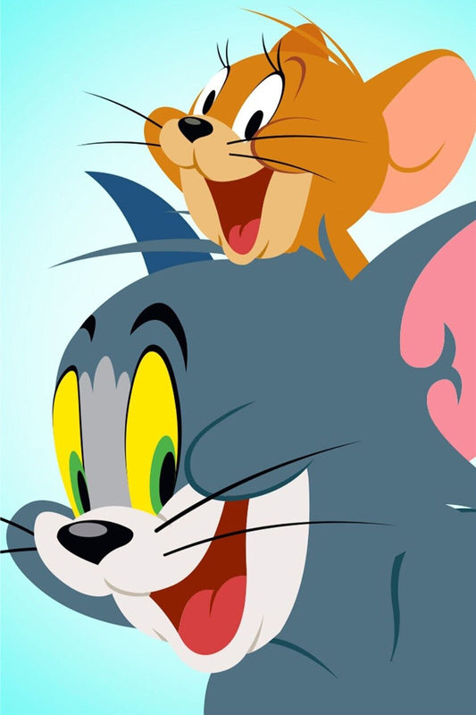 Tom And Jerry Poster Iconic Cartoon Duo Fun Classic Animation Art Retro Kids Wall Print