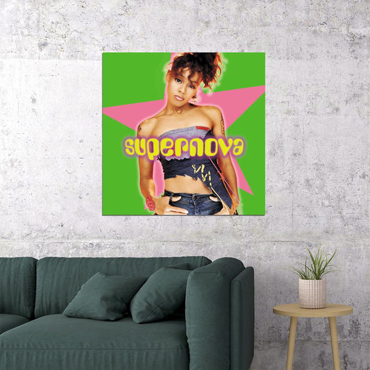 Left Eye Supernova Album Cover Art Music Poster R&b Rapper Wall Print - xonomax