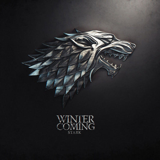 Game Of Thrones Stark Emblem Winter Is Coming Tv Series Poster Fantasy Wall Art Hbo Show Print