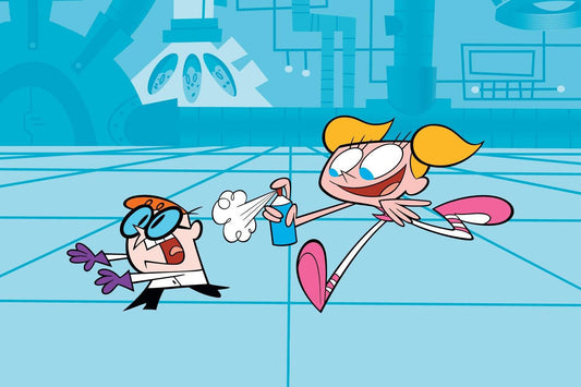 Dexter's Laboratory & Dee Dee Cartoon Poster Animated Series Wall Art Cartoon Kids Print