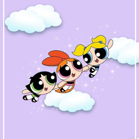 Powerpuff Girls Tv Series Poster Animated Cartoon Kids Print Wall Art