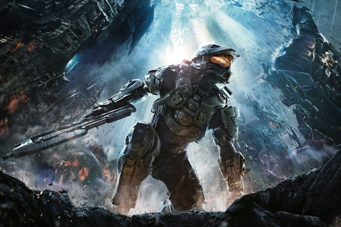 Halo Video Game Poster Sci-fi Shooter Wall Art