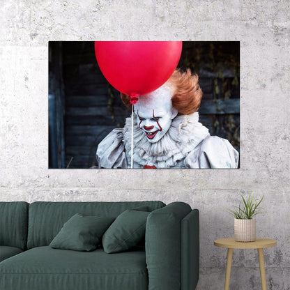 Pennywise It Movie Poster Horror Film Wall Art