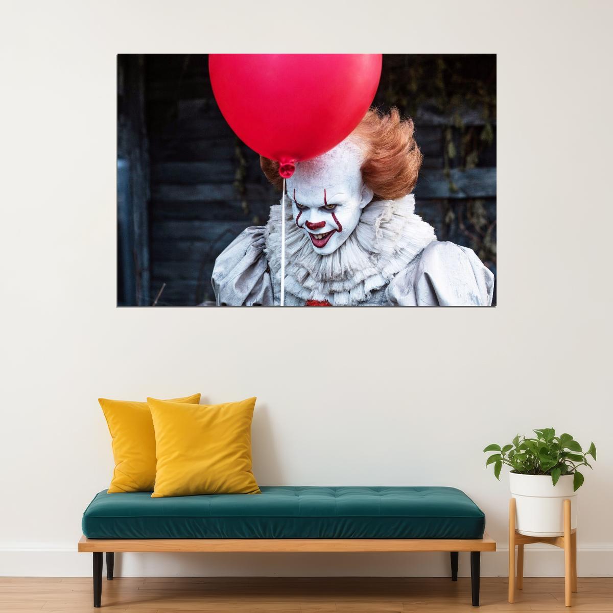 Pennywise It Movie Poster Horror Film Wall Art