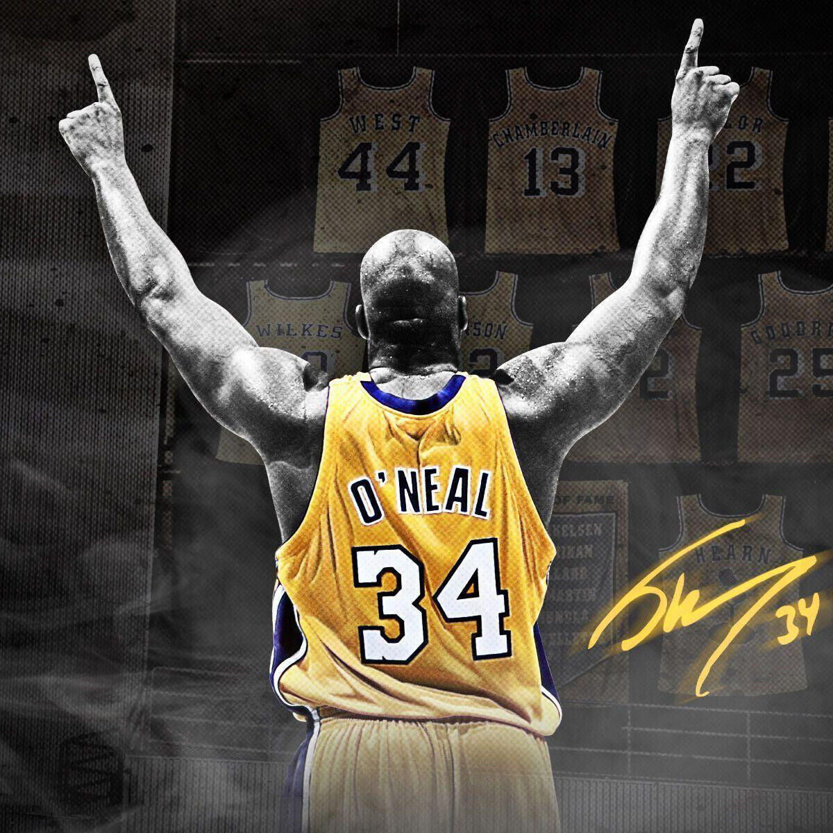 Shaquille O'neal Nba Basketball Poster Legendary Player Motivational Sports Print