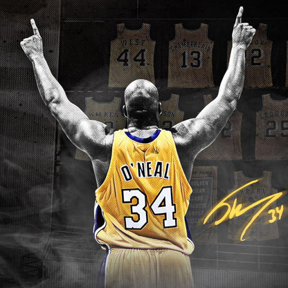 Shaquille O'neal Nba Basketball Poster Legendary Player Motivational Sports Print