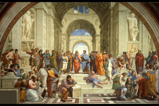 School Of Athens Plato & Aristotle Poster Classic Renaissance Art Famous Philosophers Wall Print