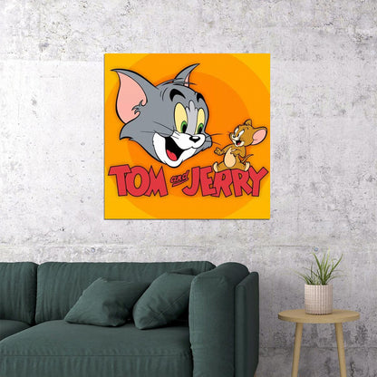 Tom And Jerry Poster Iconic Cartoon Duo Fun Classic Animation Art Retro Kids Wall Print