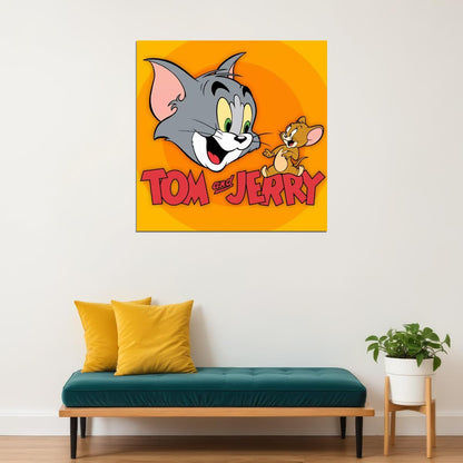 Tom And Jerry Poster Iconic Cartoon Duo Fun Classic Animation Art Retro Kids Wall Print