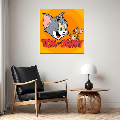 Tom And Jerry Poster Iconic Cartoon Duo Fun Classic Animation Art Retro Kids Wall Print