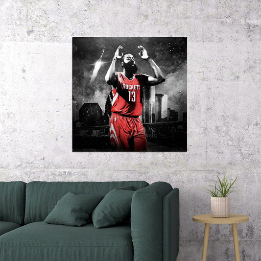 James Harden Nba Basketball Player Poster Motivational Sports Wall Art - xonomax