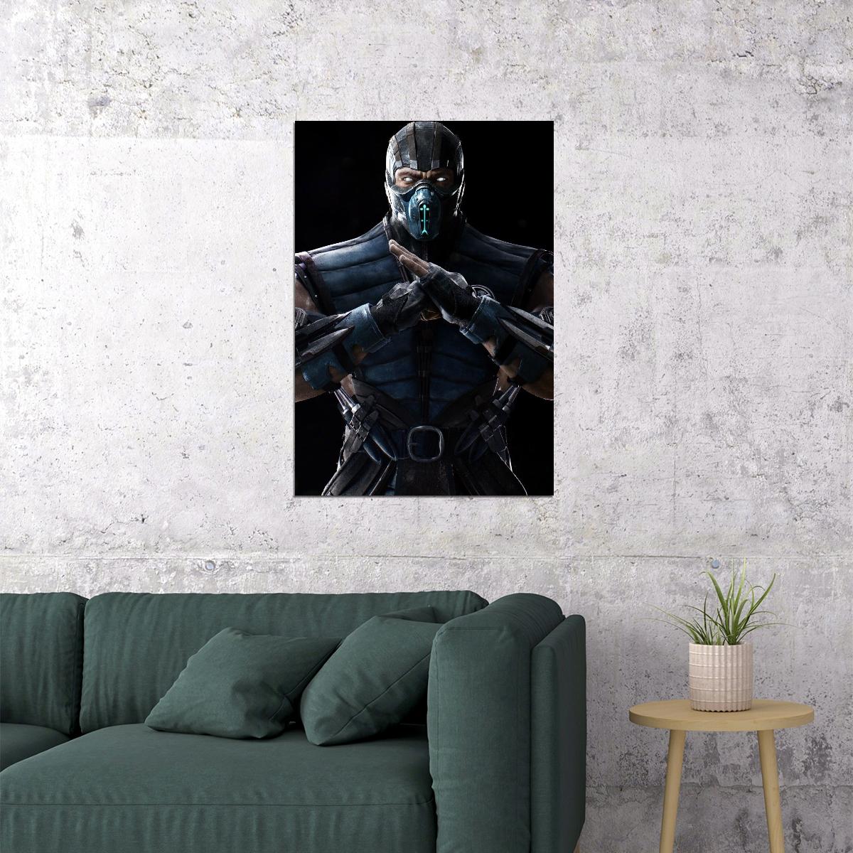 Mortal Kombat Sub-zero Video Game Poster Gamer Wall Art Print