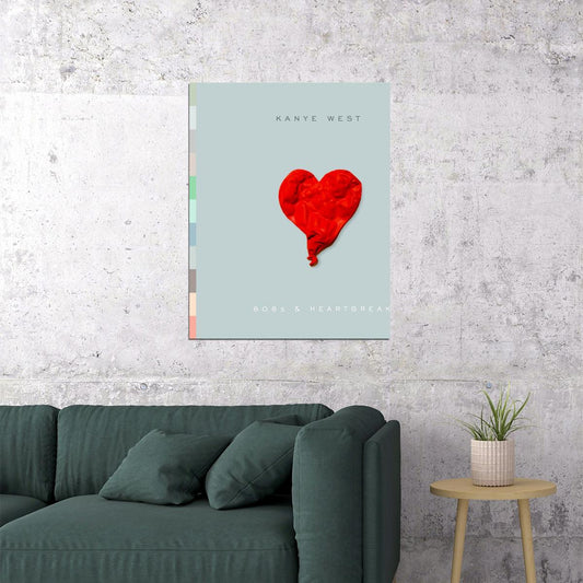 Kanye West 808s & Heartbreak Album Cover Art Music Poster Rap Wall Print - xonomax