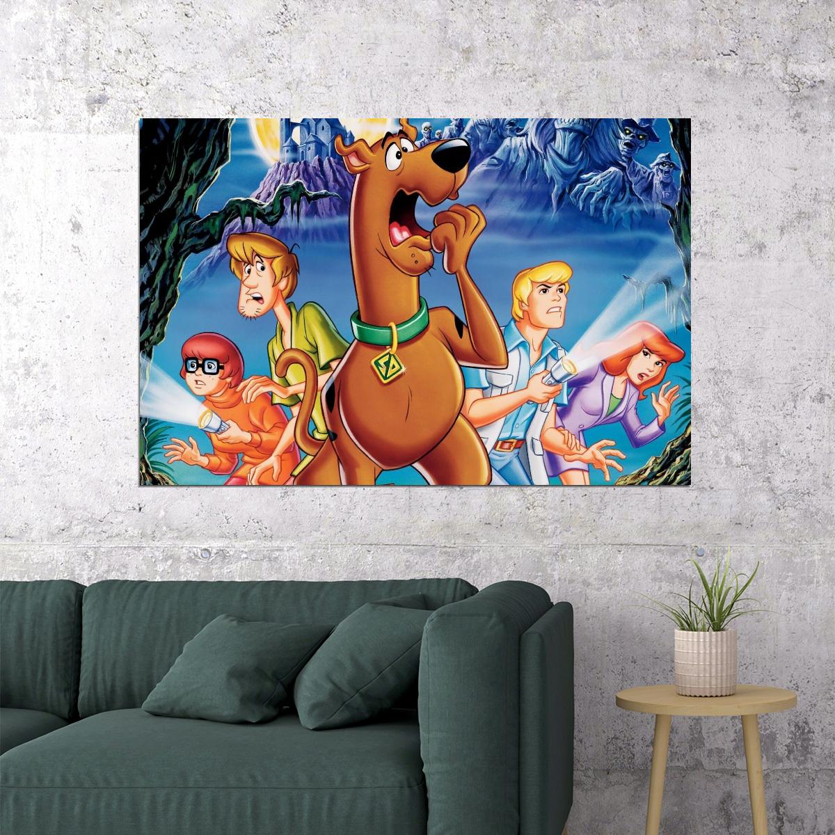 Scooby-doo Poster Classic Tv Cartoon Fun Wall Art Kids Print