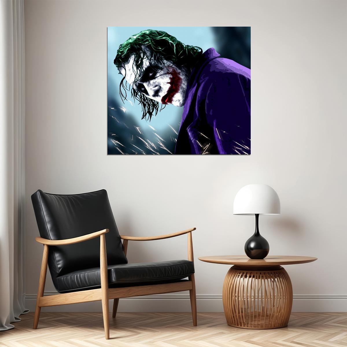 The Joker The Dark Knight Movie Poster Iconic Dc Villain Art Print Heath Ledger