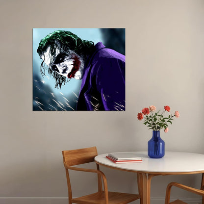 The Joker The Dark Knight Movie Poster Iconic Dc Villain Art Print Heath Ledger