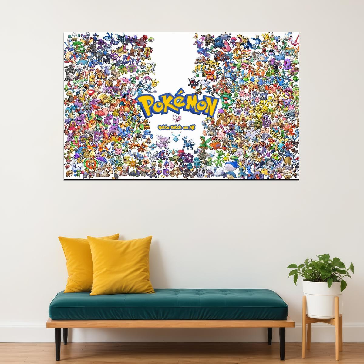 Pokemon Poster Nintendo Video Game Tv Series Wall Art