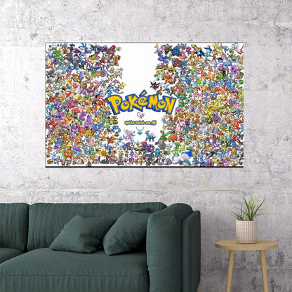 Pokemon Poster Nintendo Video Game Tv Series Wall Art