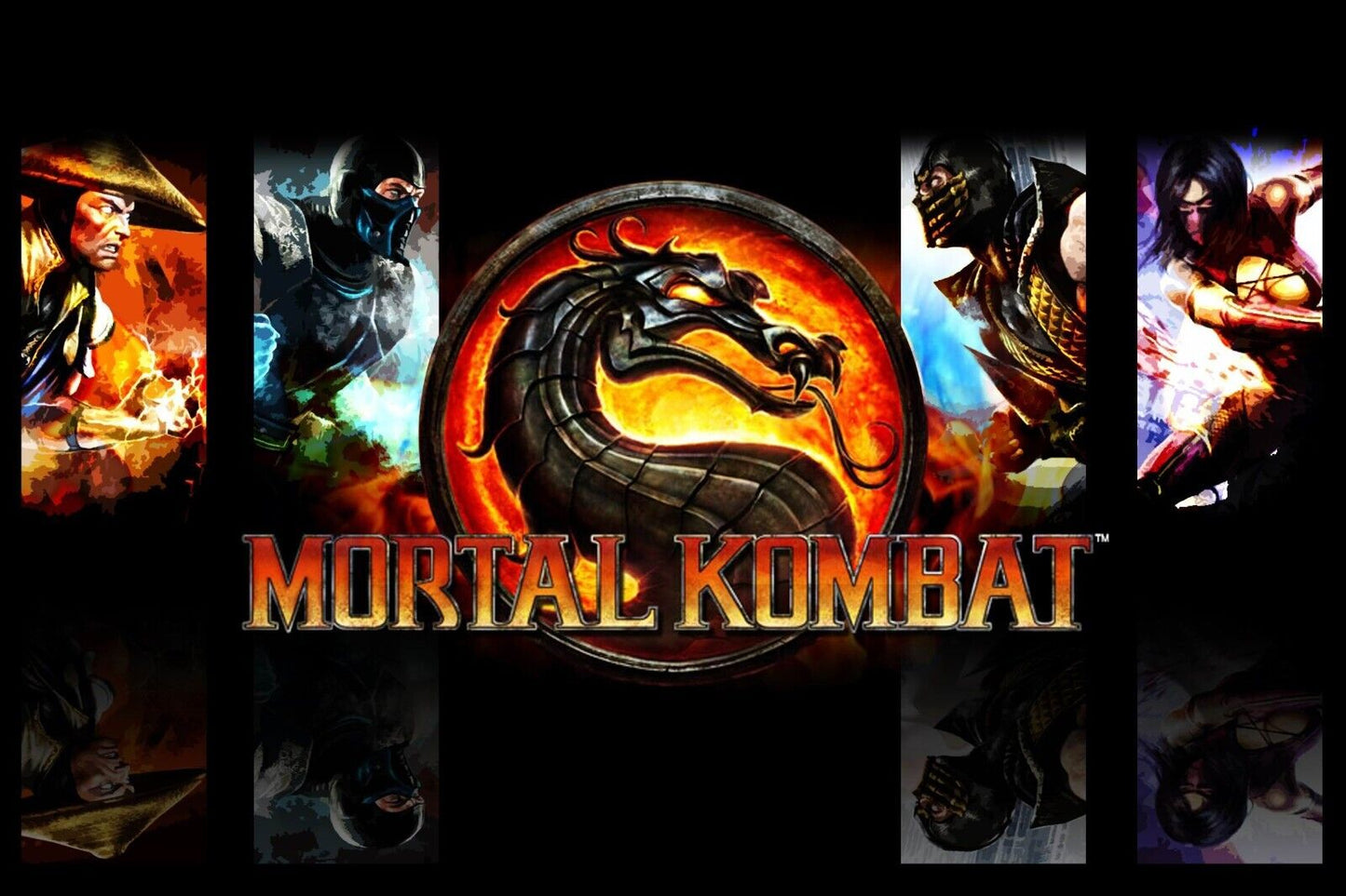 Mortal Kombat Characters Video Game Poster Gamer Wall Art Print