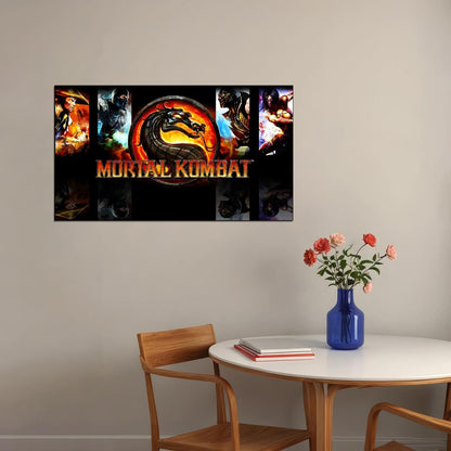 Mortal Kombat Characters Video Game Poster Gamer Wall Art Print