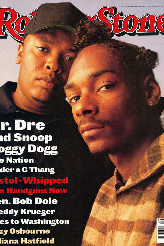 Rolling Stone Snoop Dogg & Dr. Dre Magazine Cover Music Poster Rap Legends 2000s Wall Art