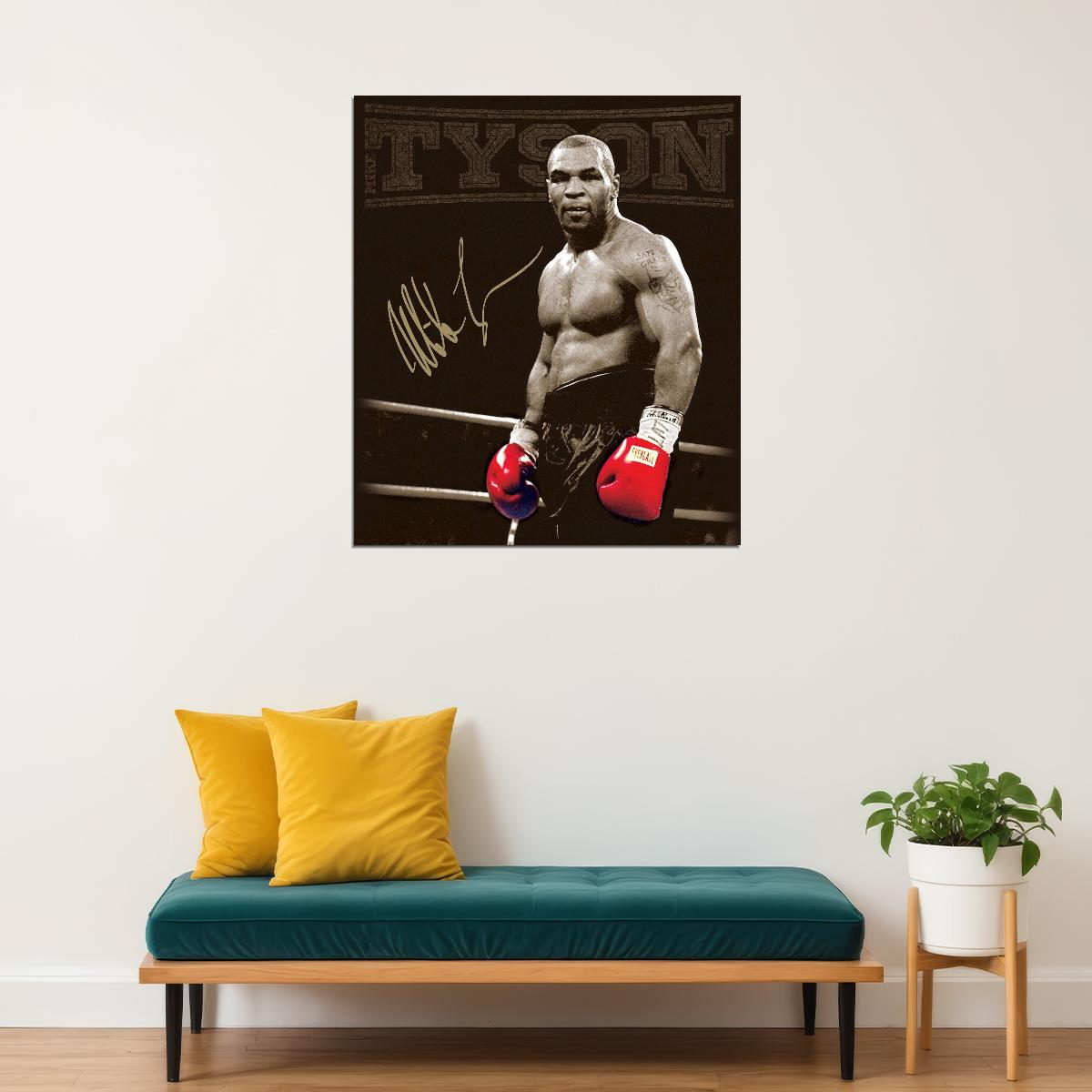 Mike Tyson Boxing Poster Motivational Sports Print Wall Art