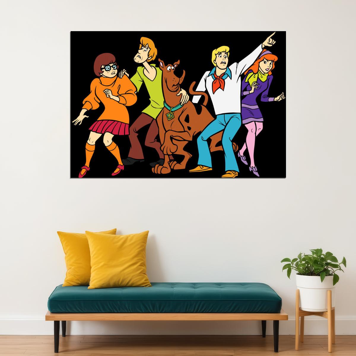 Scooby-doo Poster Classic Tv Cartoon Fun Wall Art Kids Print