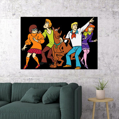 Scooby-doo Poster Classic Tv Cartoon Fun Wall Art Kids Print