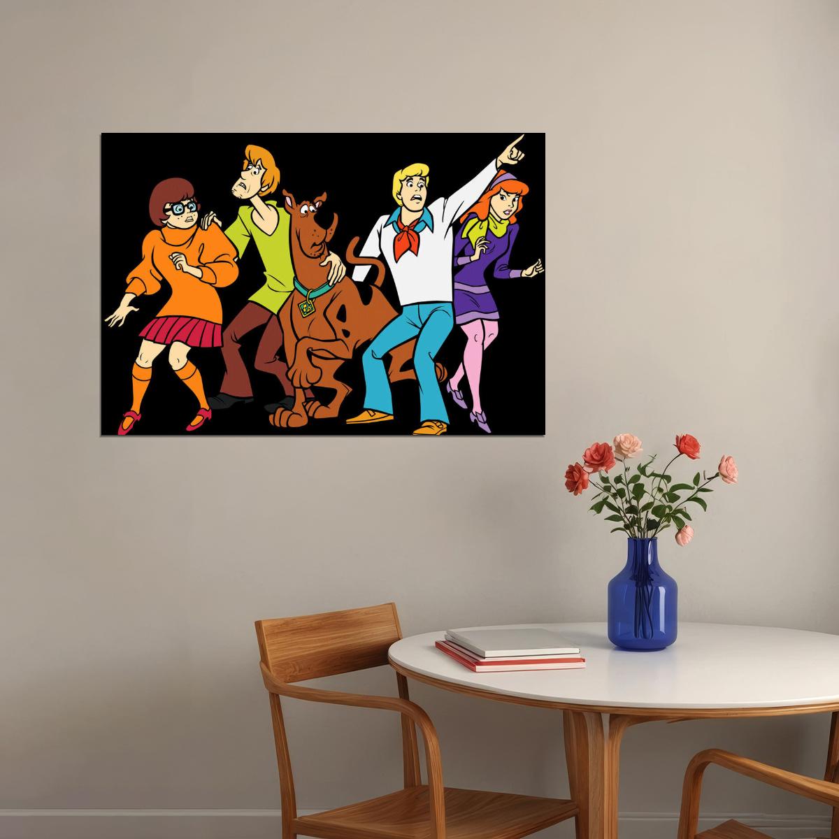 Scooby-doo Poster Classic Tv Cartoon Fun Wall Art Kids Print