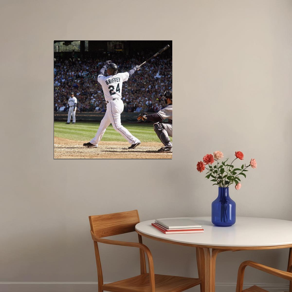 Ken Griffey Jr. Baseball Poster Mlb Player Wall Art Motivational Sports Print