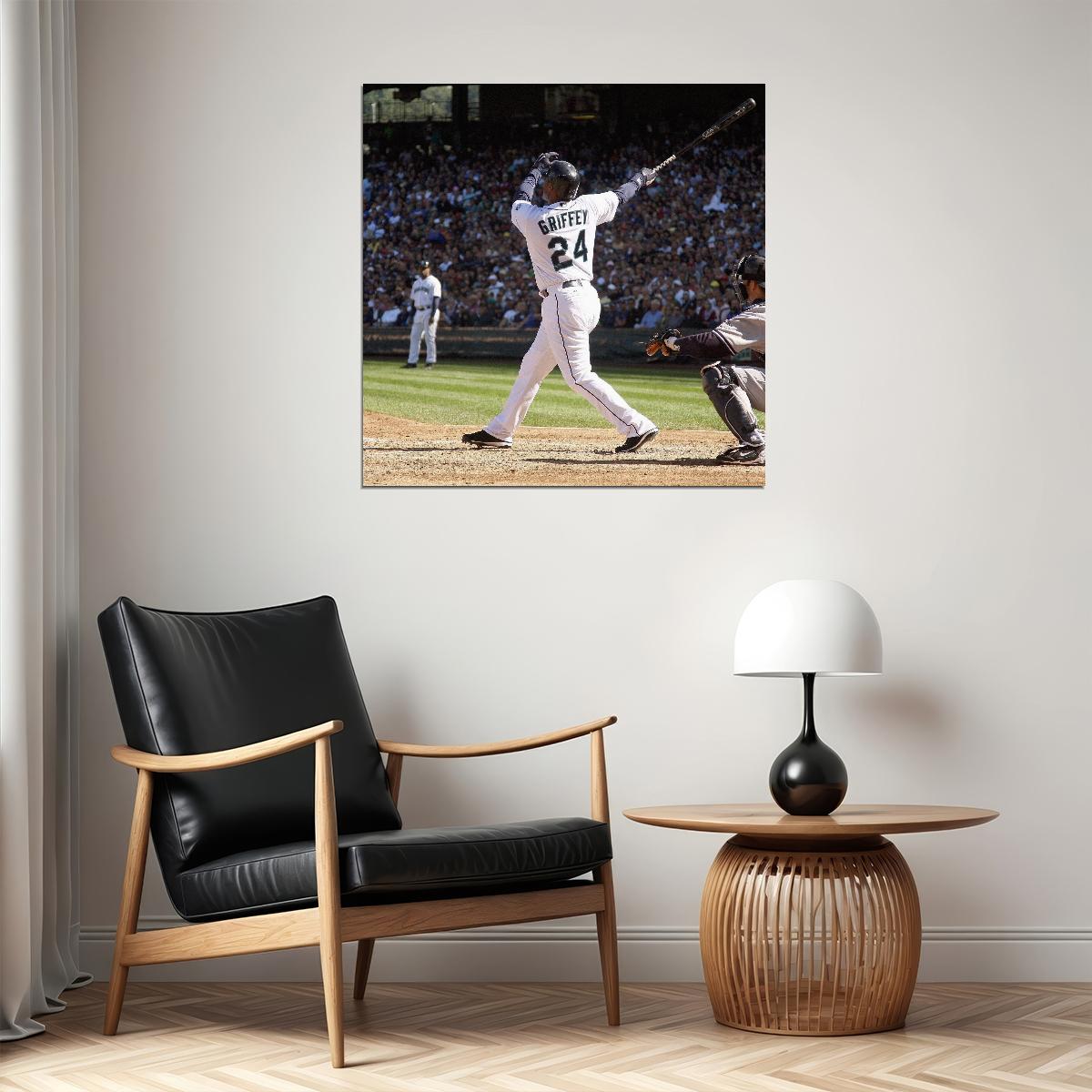 Ken Griffey Jr. Baseball Poster Mlb Player Wall Art Motivational Sports Print