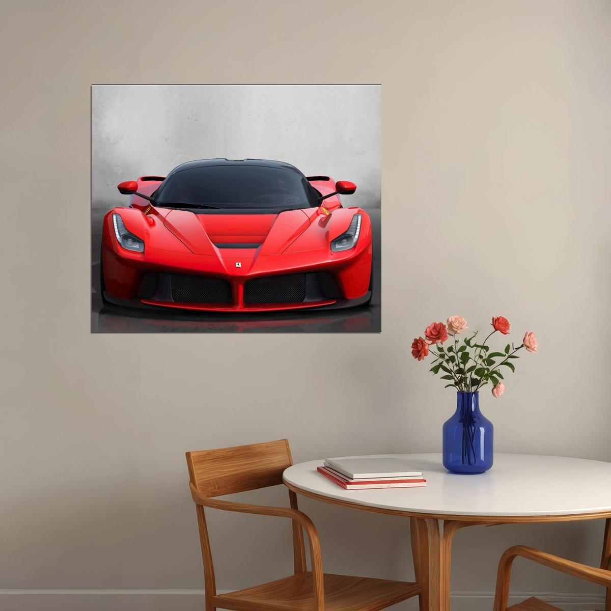 Ferrari Poster Luxury Sports Car Wall Art Italian Automotive Print