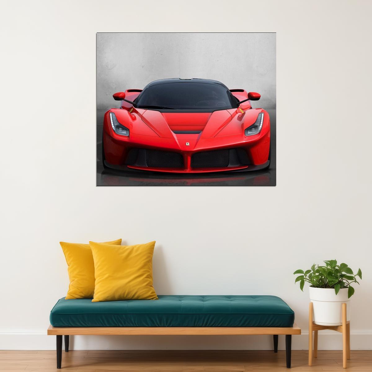 Ferrari Poster Luxury Sports Car Wall Art Italian Automotive Print